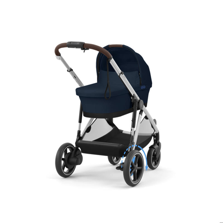 Cybex® Baby Stroller e-Gazelle™ S Ocean Blue (Silver Frame)